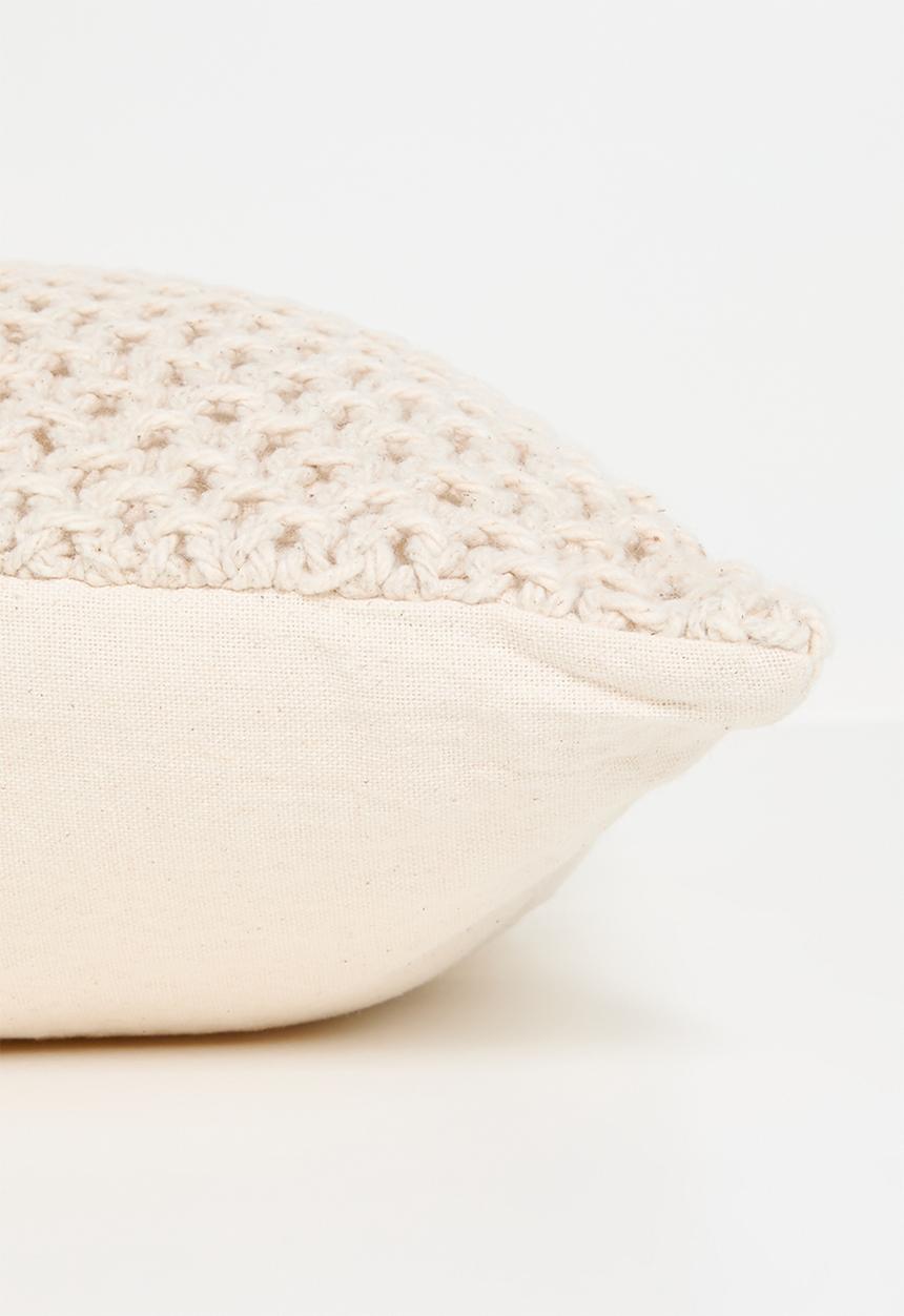 H&S - Cotton knitted cushions with inner - Sand