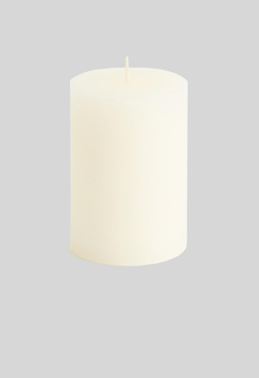 H&S - Med Pillar Candle - White