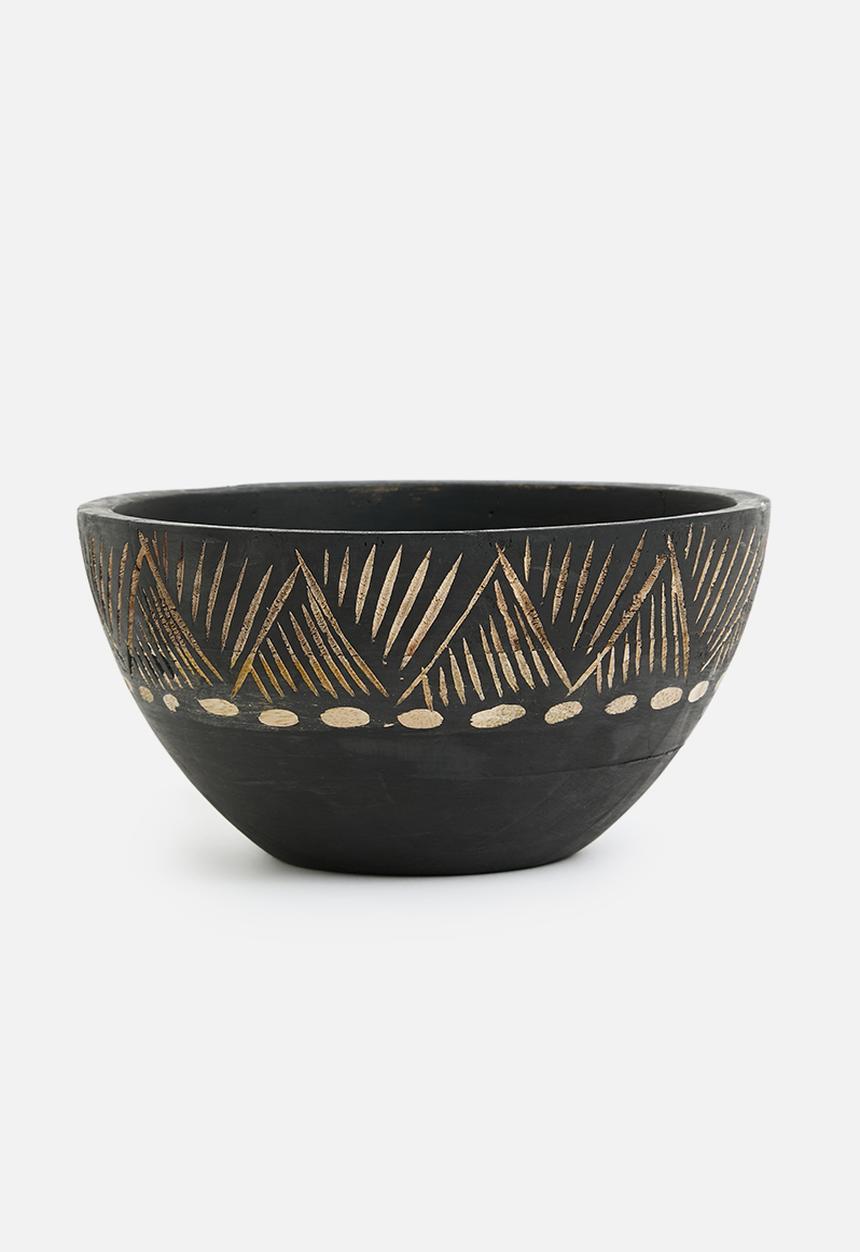 H&S - Mango Wood Decorative  Bowl