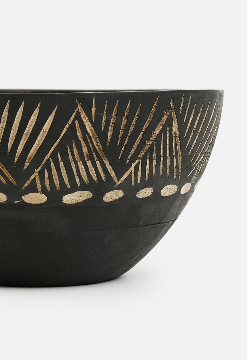 H&S - Mango Wood Decorative  Bowl