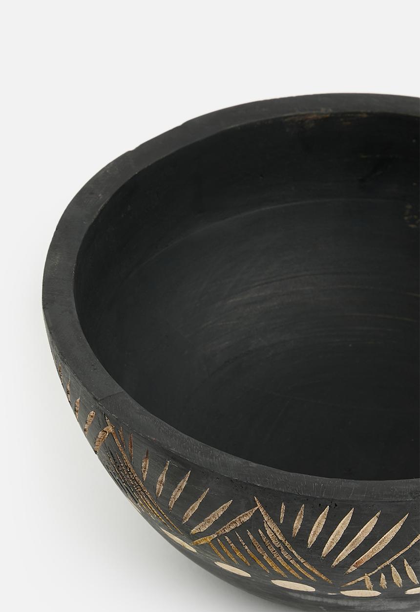 H&S - Mango Wood Decorative  Bowl