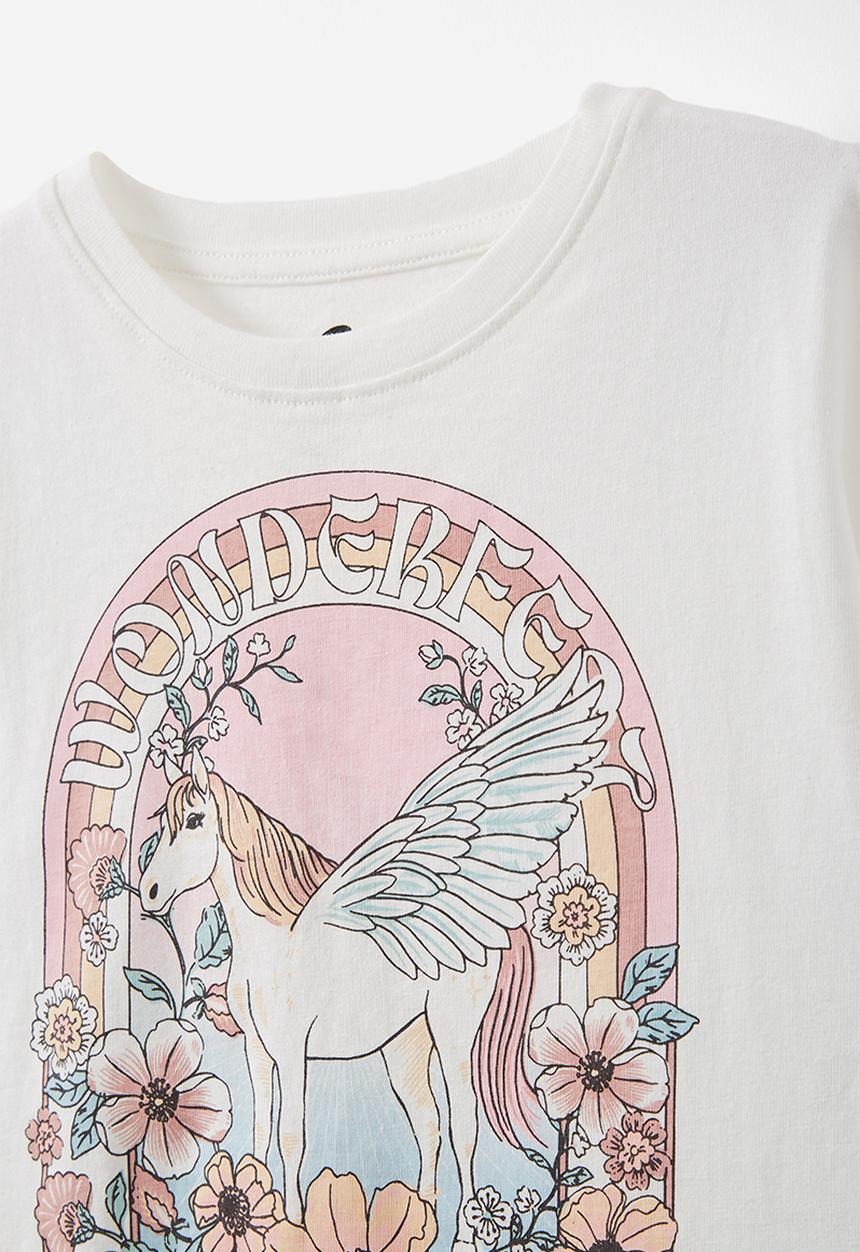 Cotton On - Poppy short sleeve print tee - vanilla/free spirit