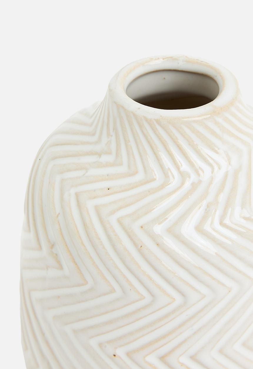 H&S - Textured bud vase set of 3 - creme
