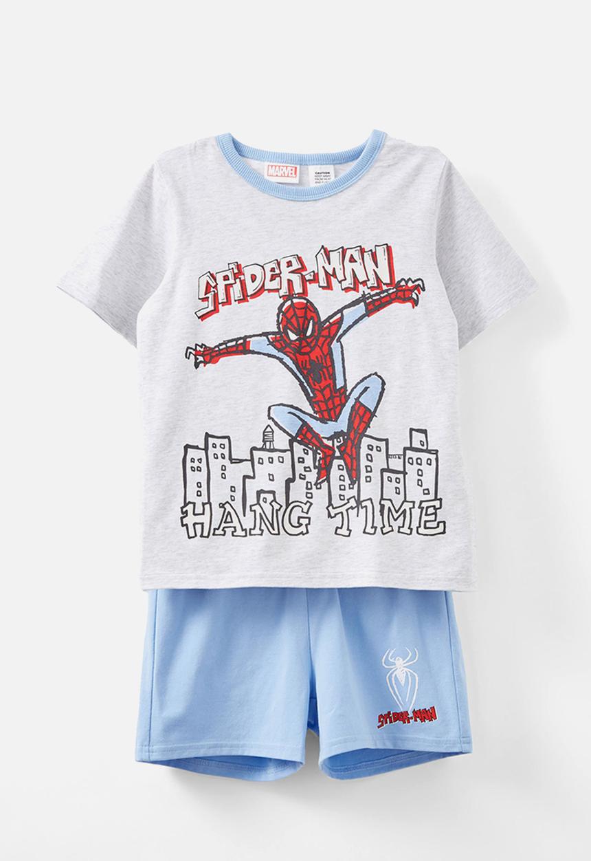 Cotton On - Spiderman short sleeve pajama set - blue