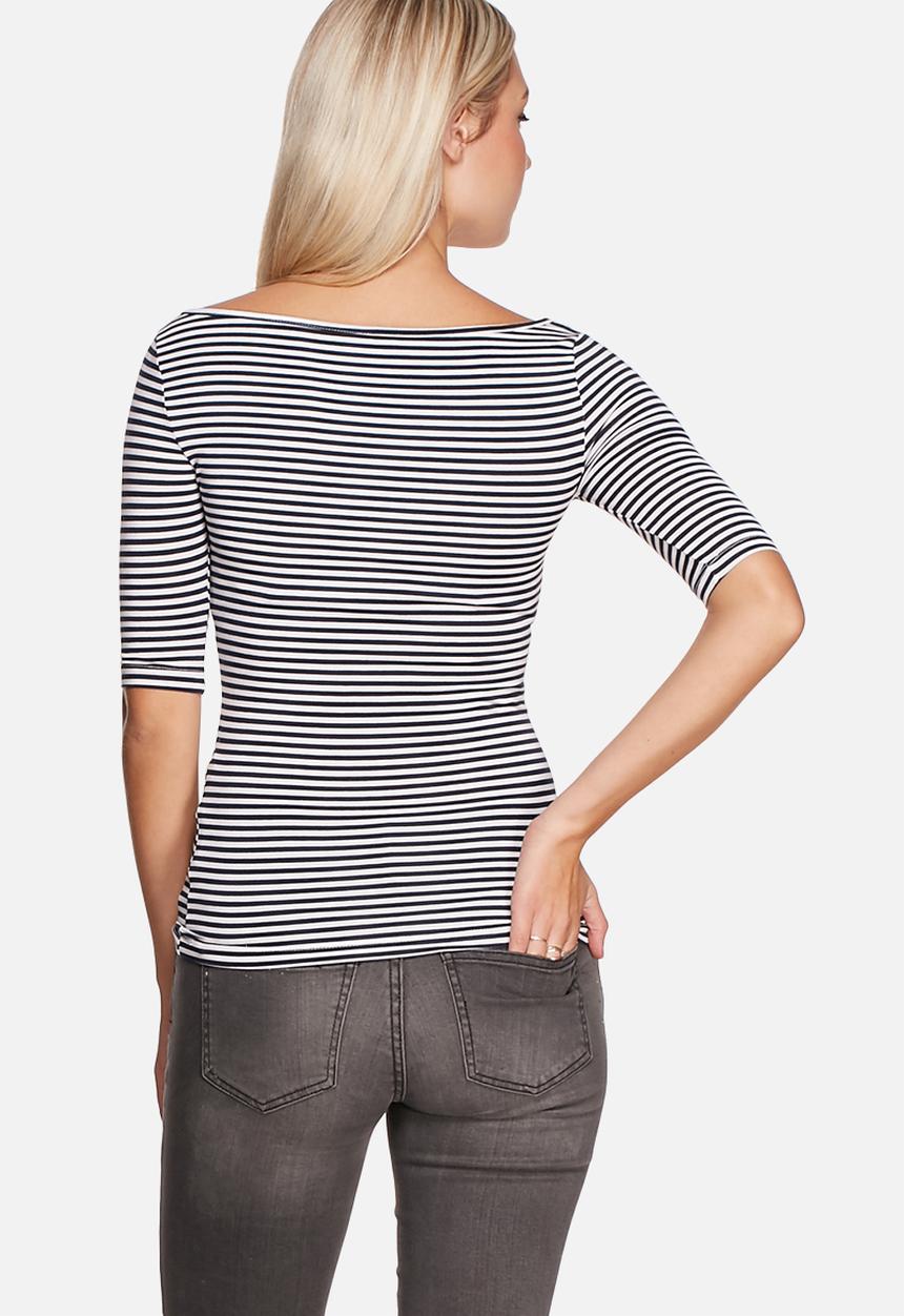 Y.A.S - Base Stripe Boatneck Top
