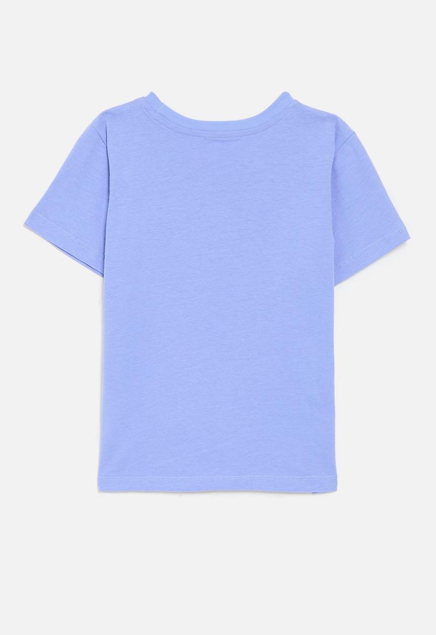 Pop Candy - Printed crew neck tee - blue