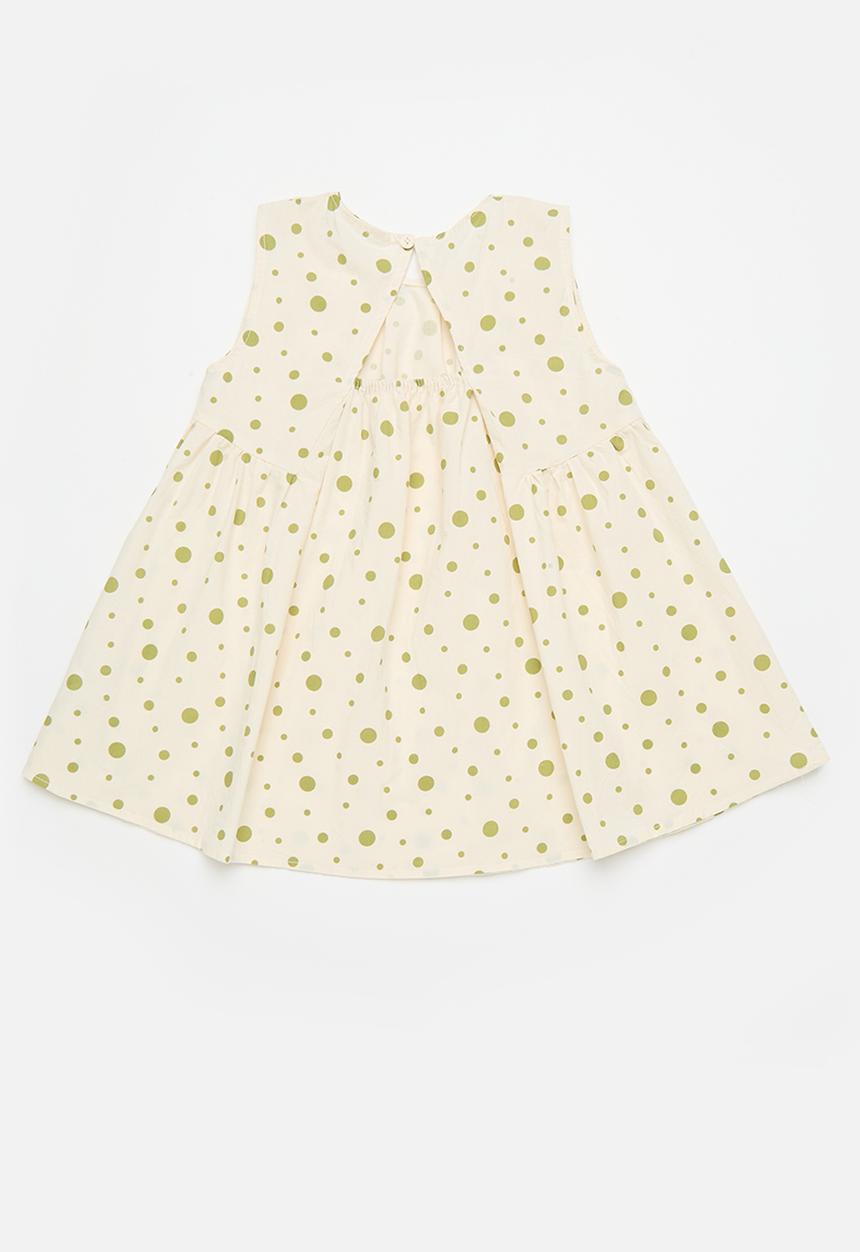 Pop Candy - Printed dress - ecru & green