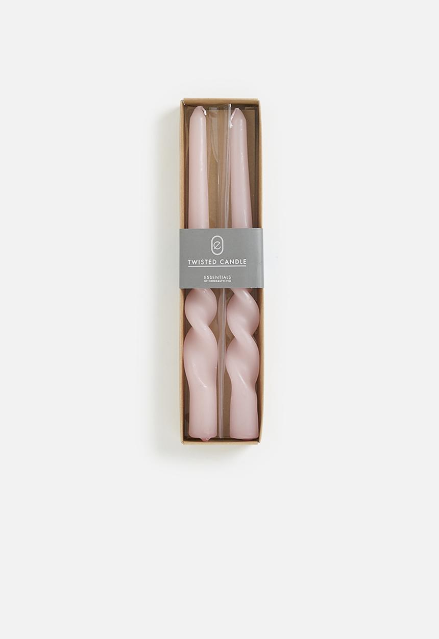 H&S - Twisted Candle Set - Pink