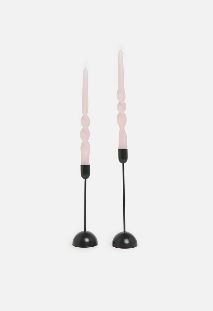 H&S - Twisted Candle Set - Pink