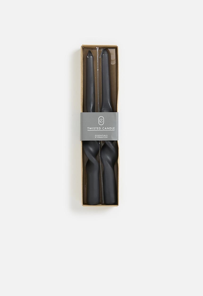 H&S - Twisted Candle Set - Black