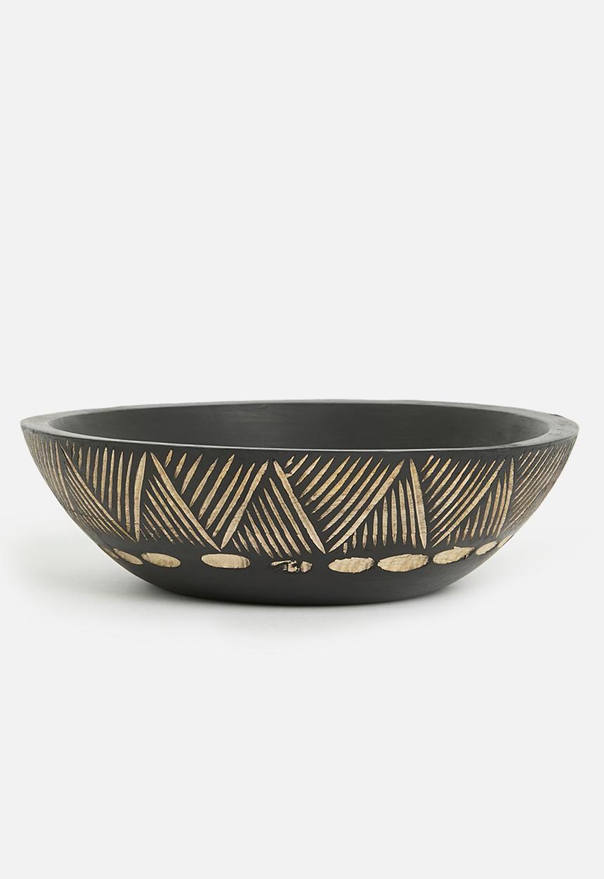 H&S - Mango Wood Decorative Bowl