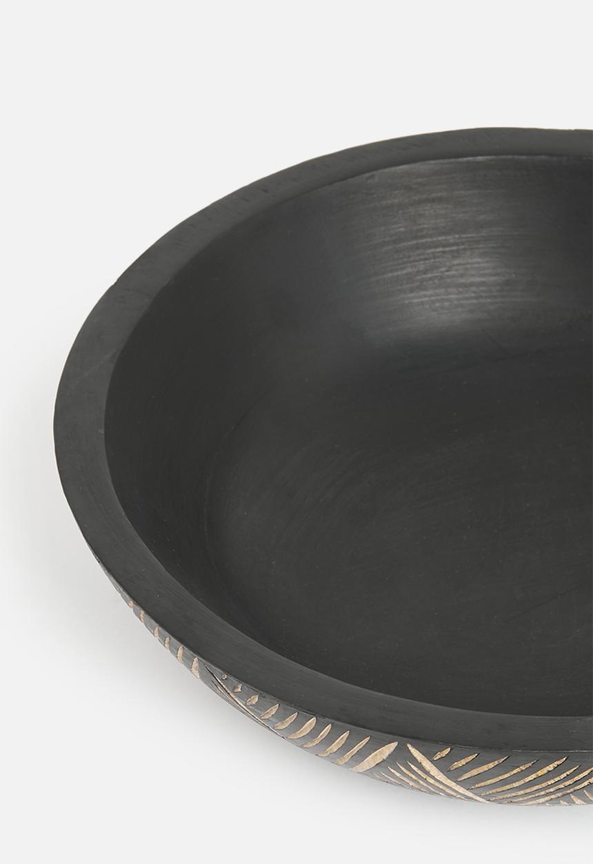 H&S - Mango Wood Decorative Bowl
