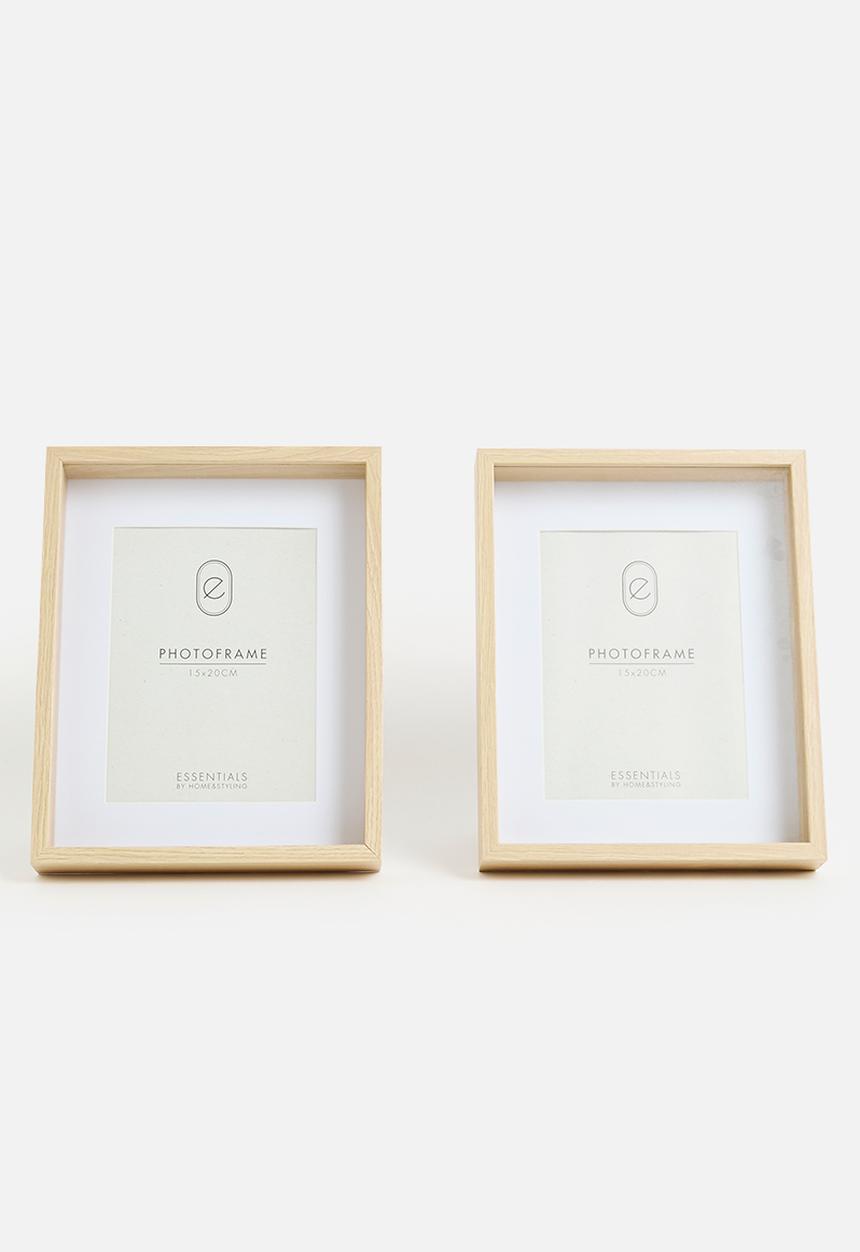 H&S - Photo Frame Natural Set of 2