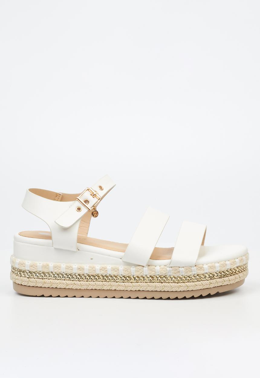 Miss Black - Bekki 1 chunky flatform - white