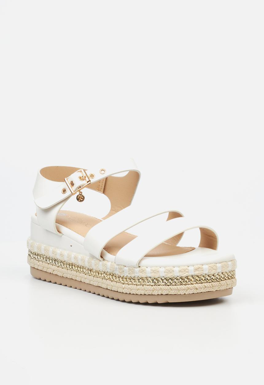 Miss Black - Bekki 1 chunky flatform - white