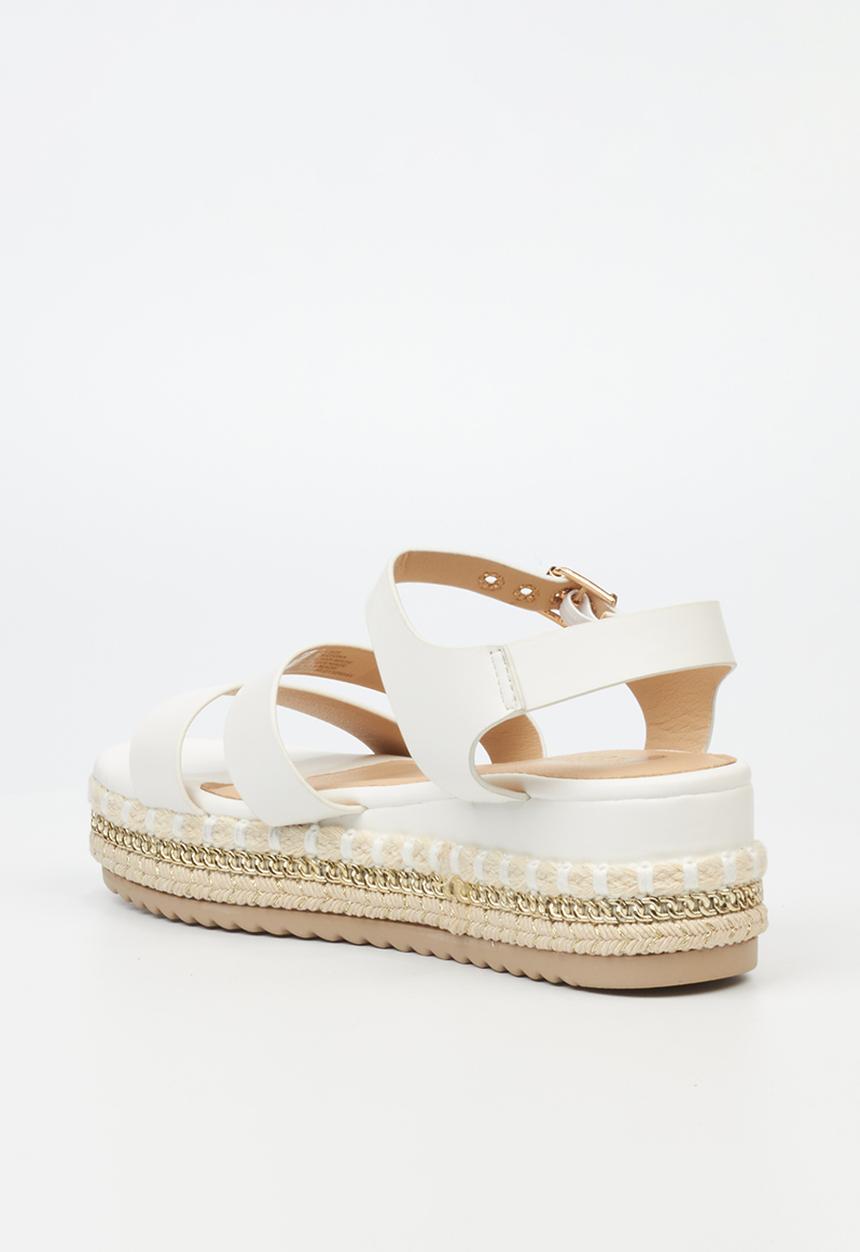 Miss Black - Bekki 1 chunky flatform - white