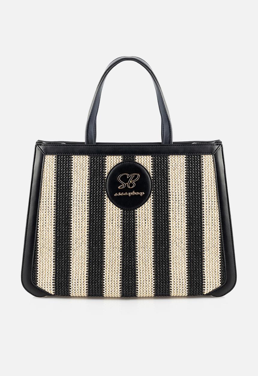 SISSY BOY - Woven Tote - Black/ Beige