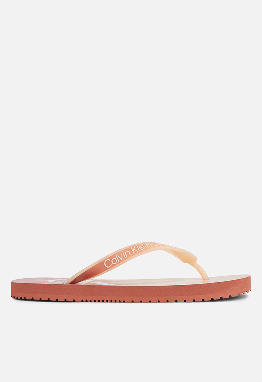 Calvin Klein - Beach perlized flip flop - cedar wood/peach dream