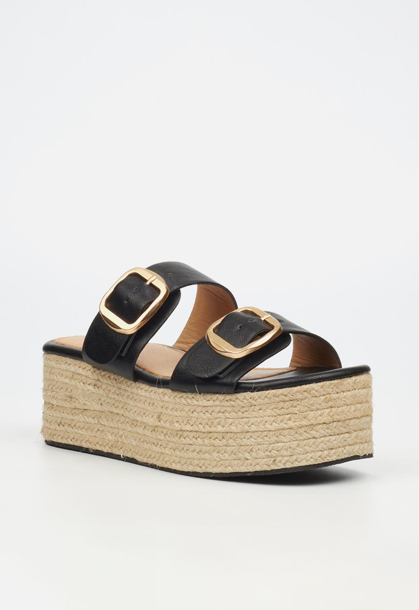 Miss Black - Hemp 1 espadrille - black