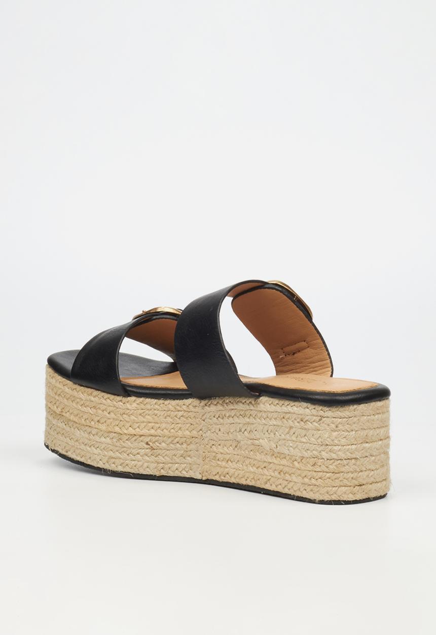Miss Black - Hemp 1 espadrille - black