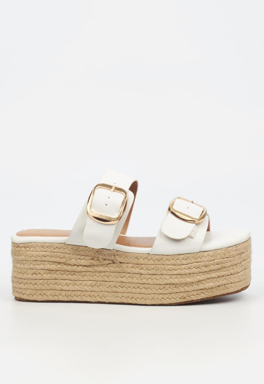 Miss Black - Hemp 1 espadrille - white