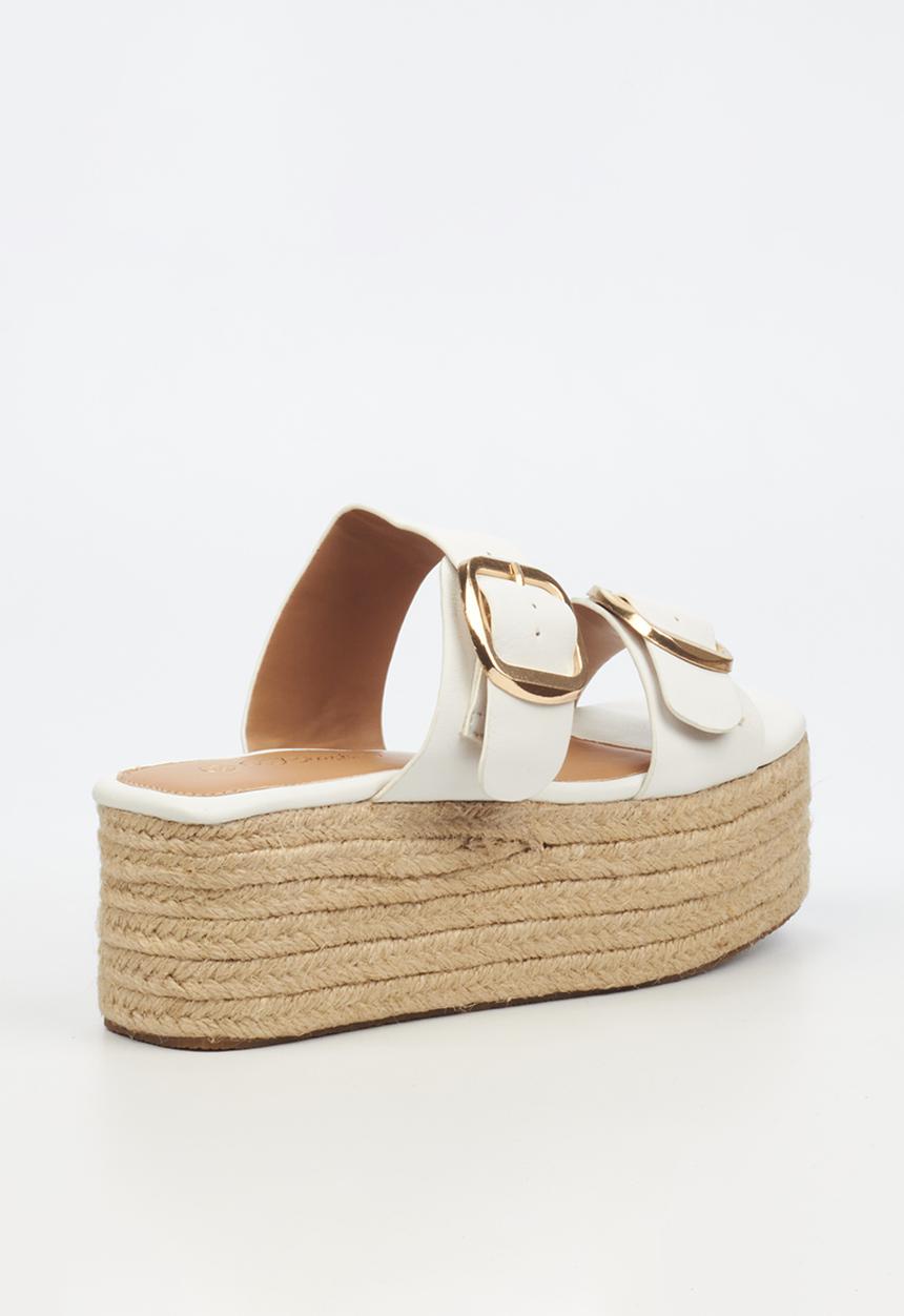 Miss Black - Hemp 1 espadrille - white
