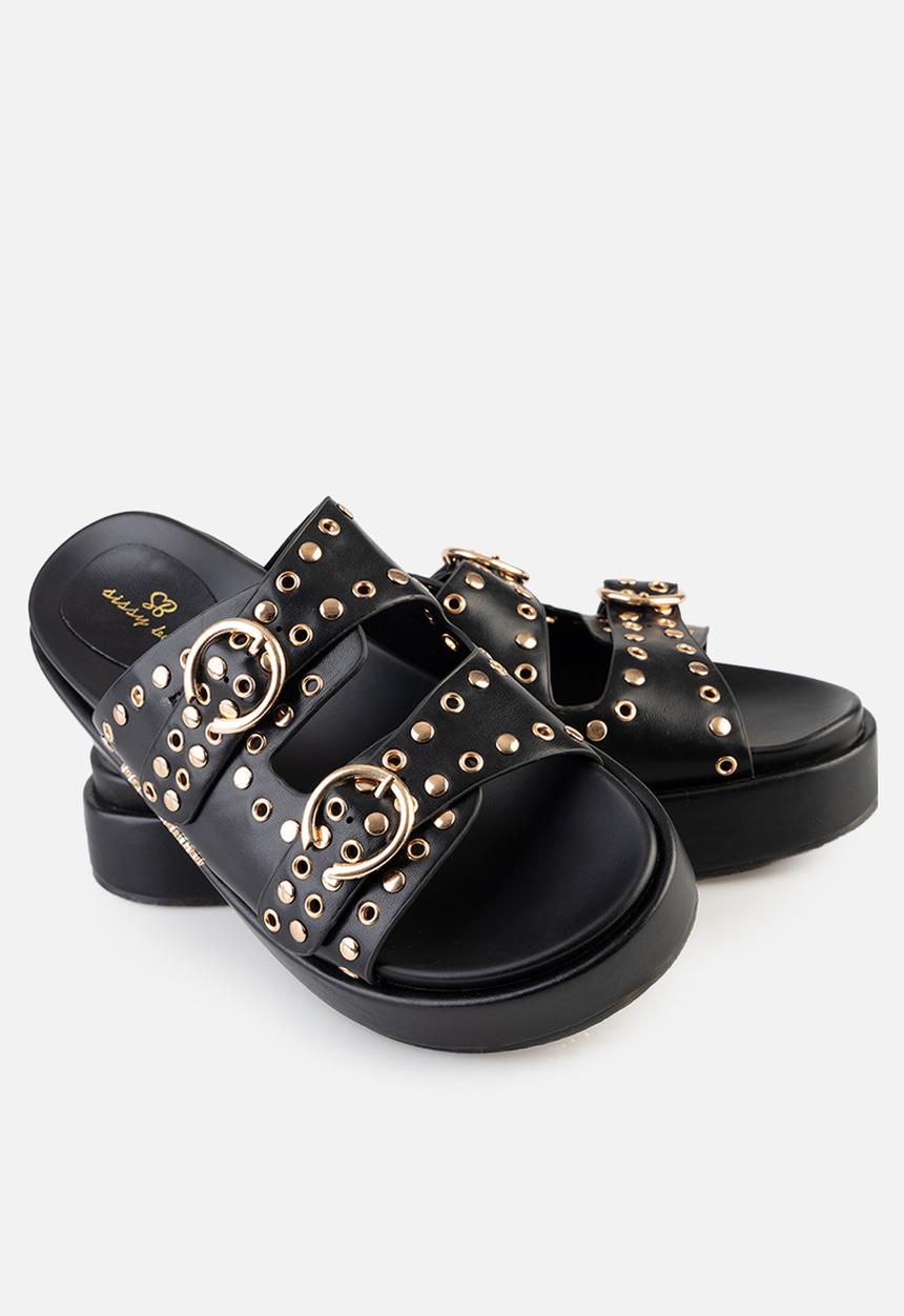 SISSY BOY - Stud slide - black