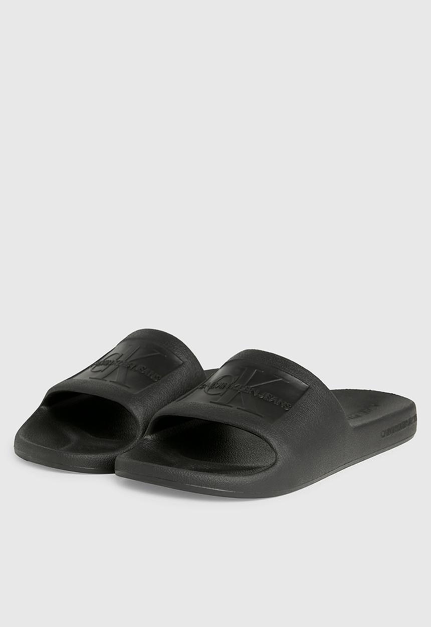 Calvin Klein - Slide monogram debossed - black