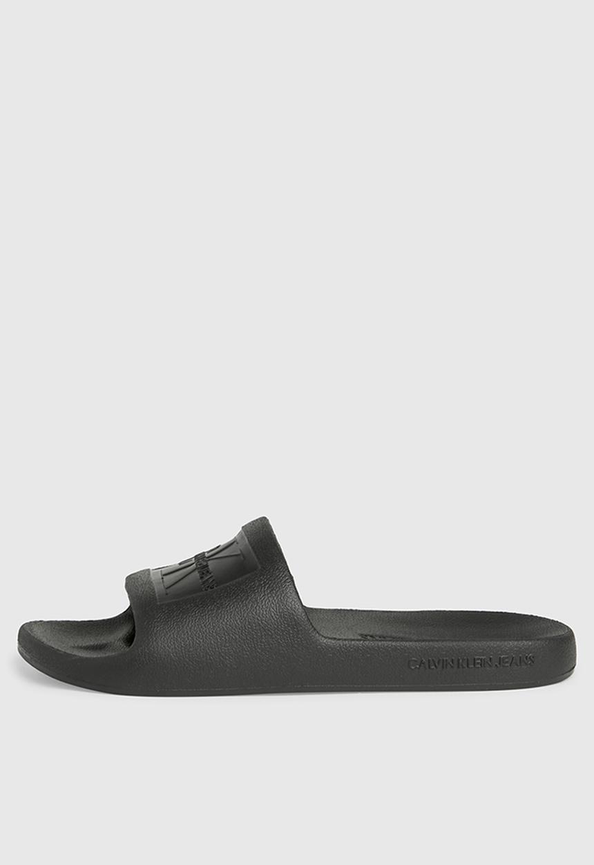 Calvin Klein - Slide monogram debossed - black