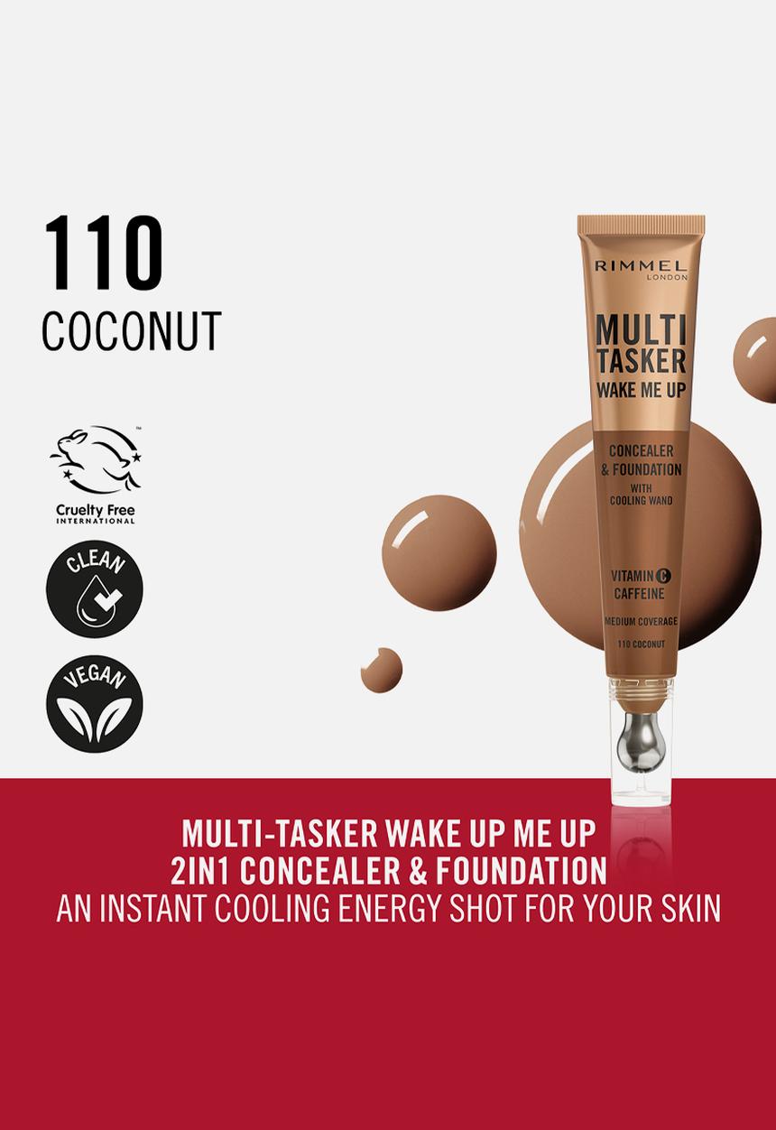 Rimmel - Multi-Tasker Wake Me Up Concealer & Foundation - Warm Coconut