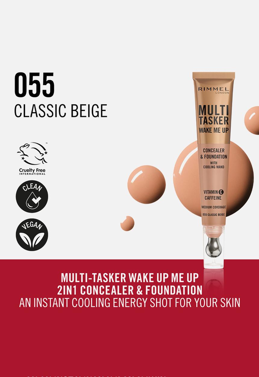 Rimmel - Multi-Tasker Wake Me Up Concealer & Foundation - Classic Beige