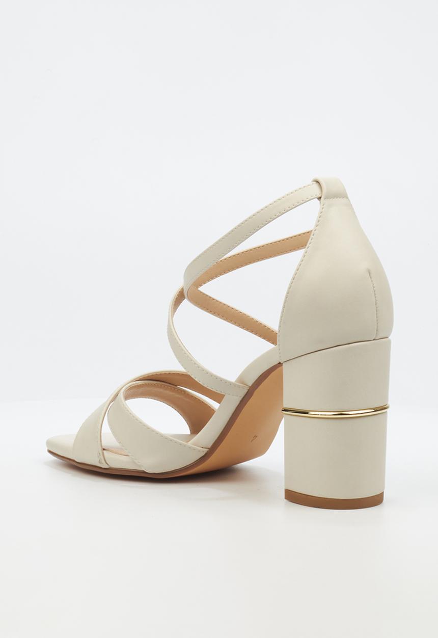 Miss Black - Café 1 block heel - bone