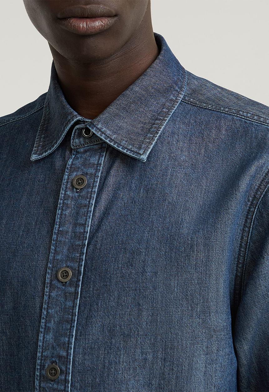 G-STAR - Regular denim shirt l\s - worn in sea stone
