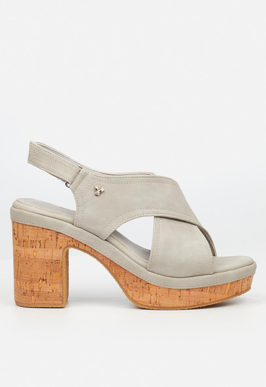 Butterfly Feet - Jute 1 chunky block heel - grey