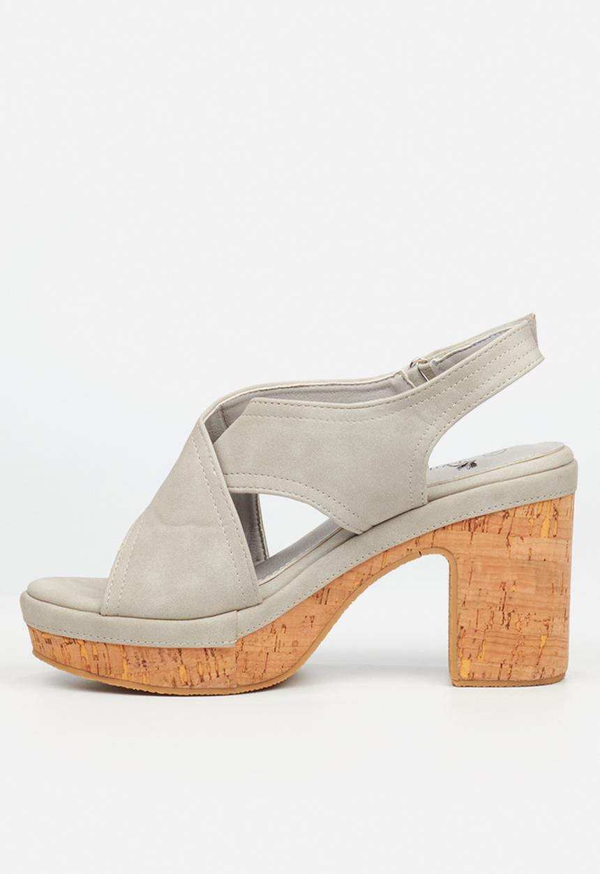Butterfly Feet - Jute 1 chunky block heel - grey