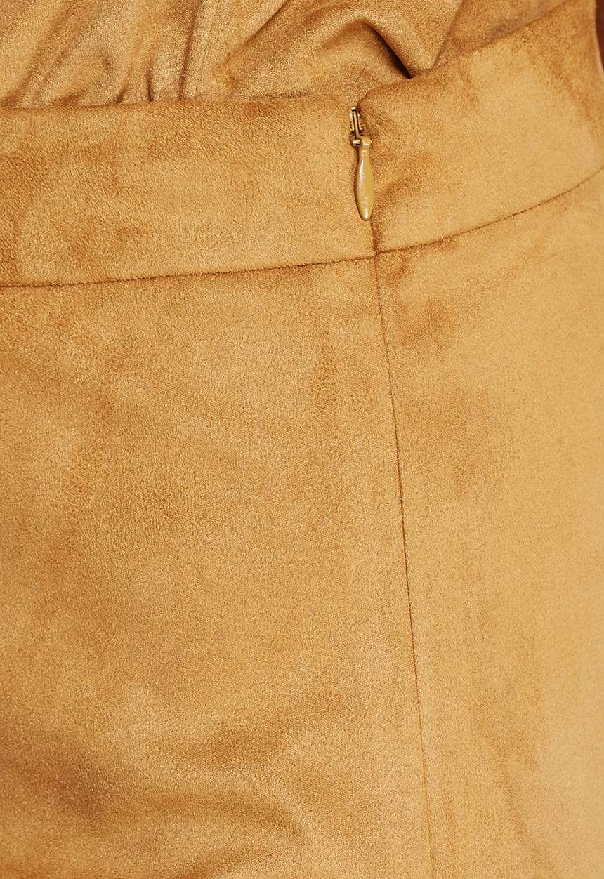 Pieces - Coline faux suede A-line skirt