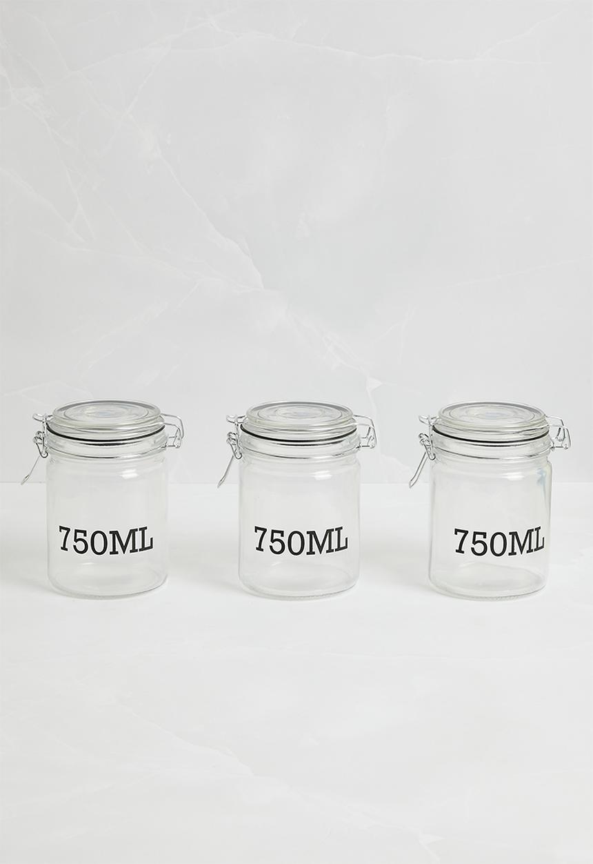 Excellent Houseware - Scandi kitchen food storage set of 3