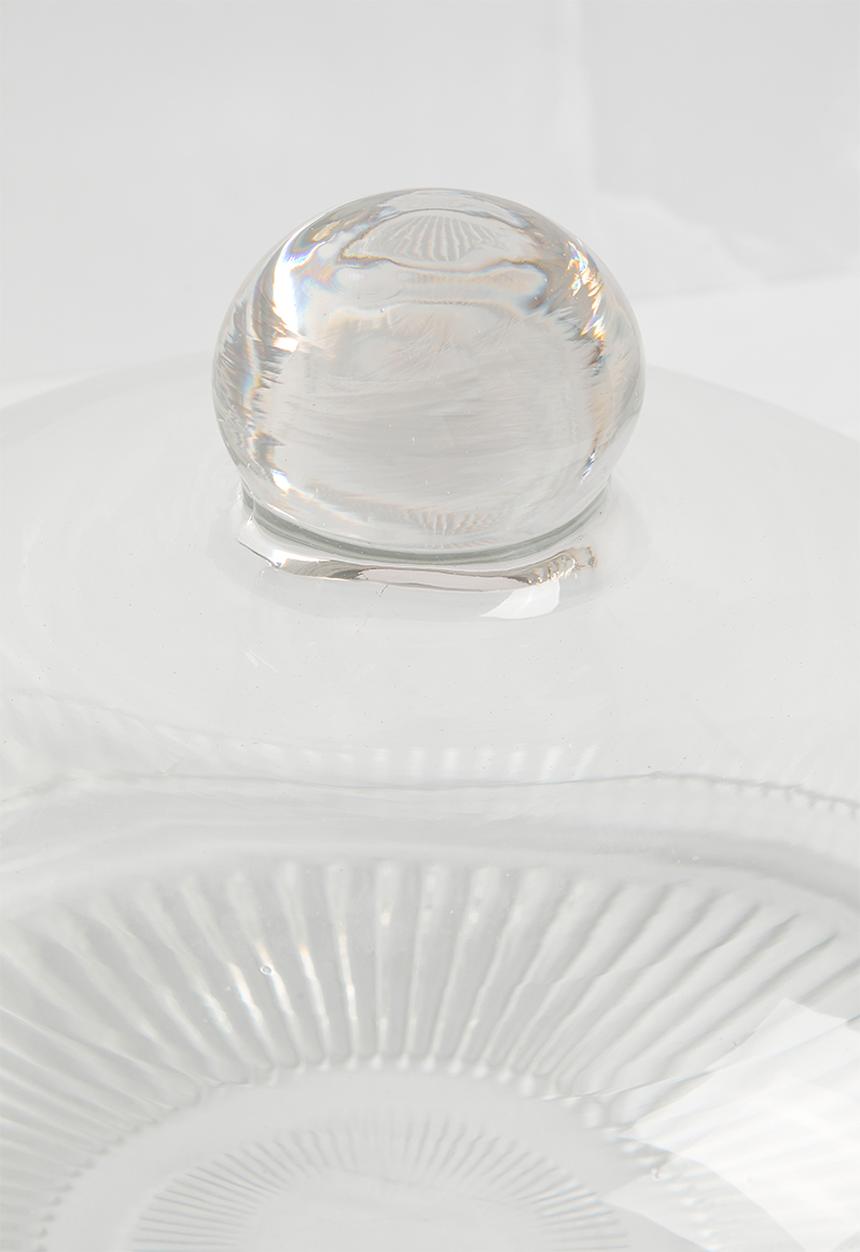 Excellent Houseware - Roma glass cake stand w dome - clear