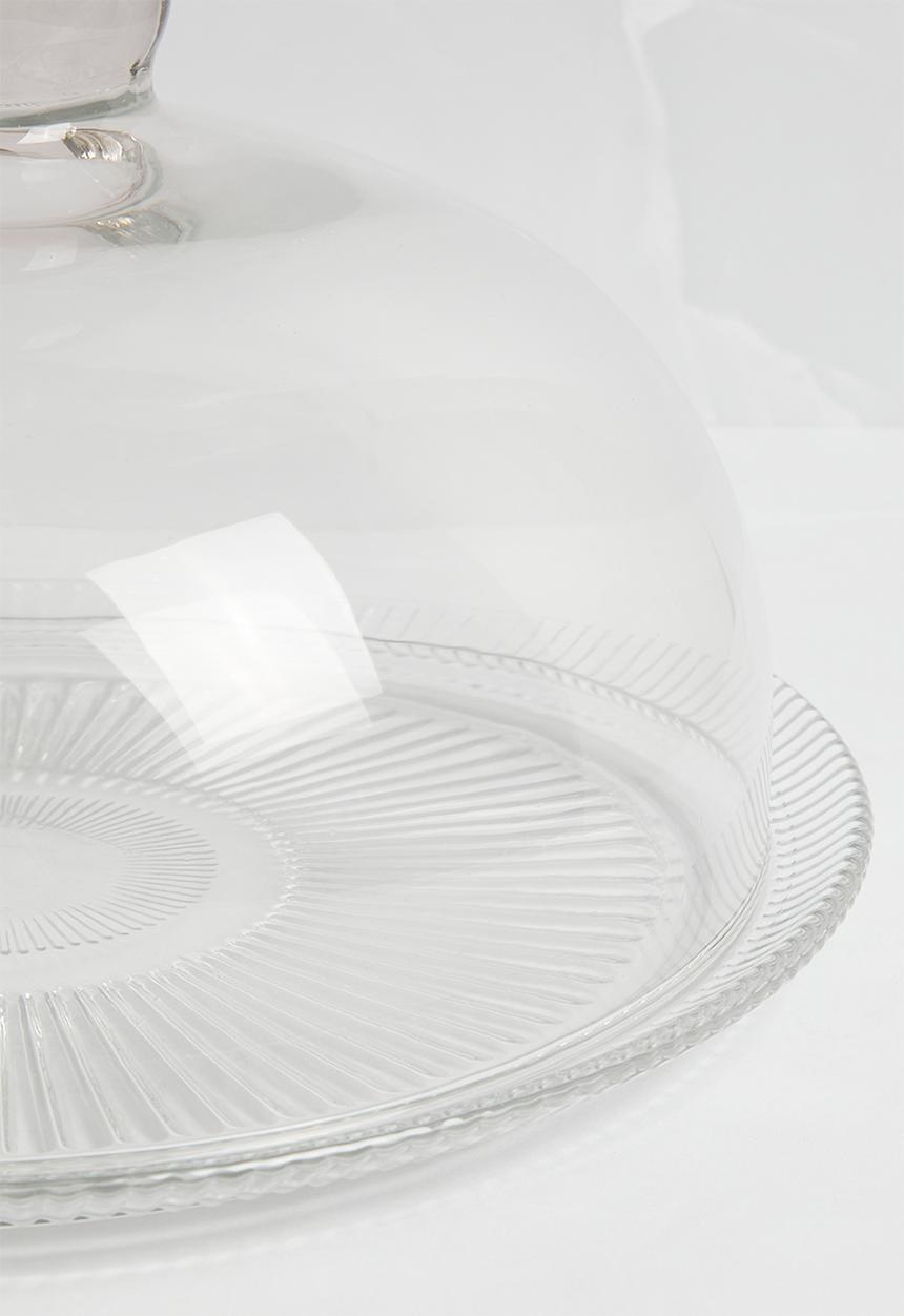 Excellent Houseware - Roma glass cake stand w dome - clear