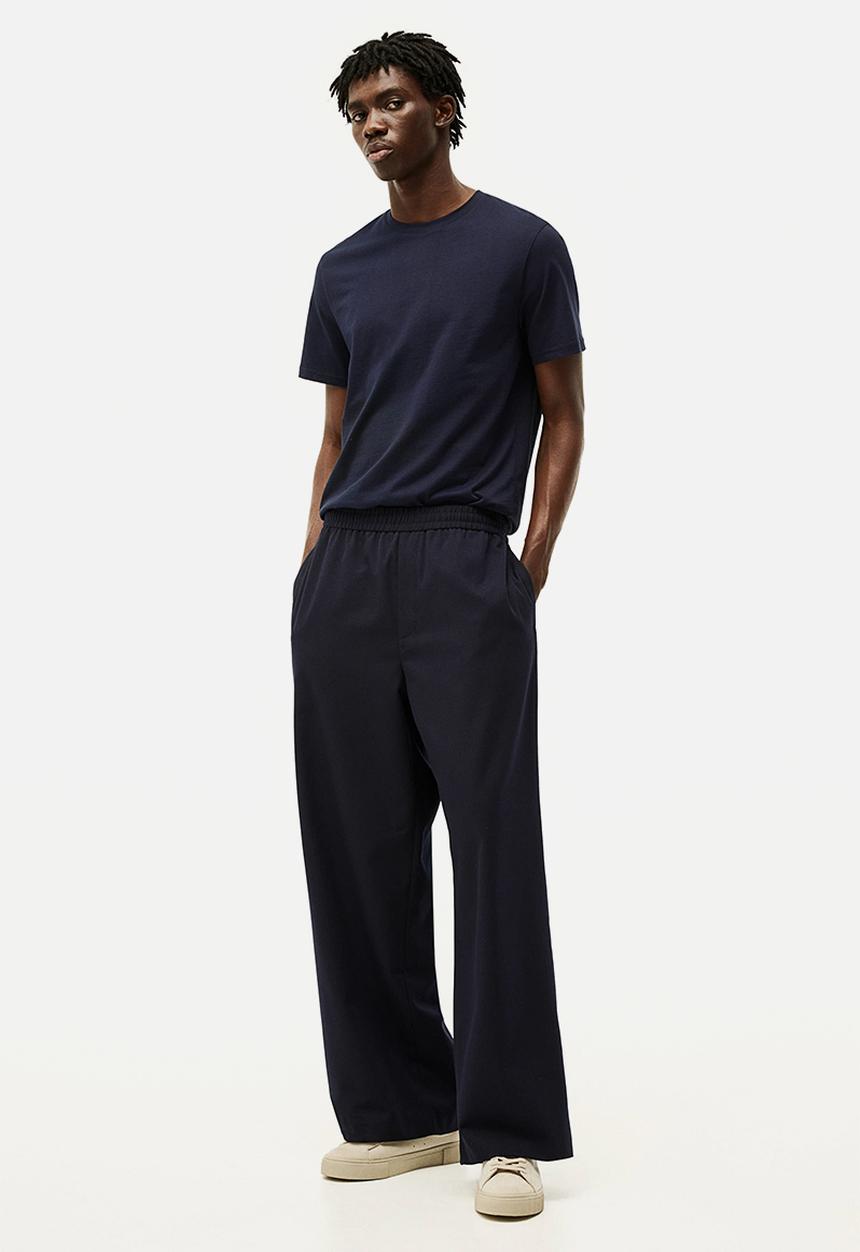 H&M - Slim fit pima cotton T-shirt - navy