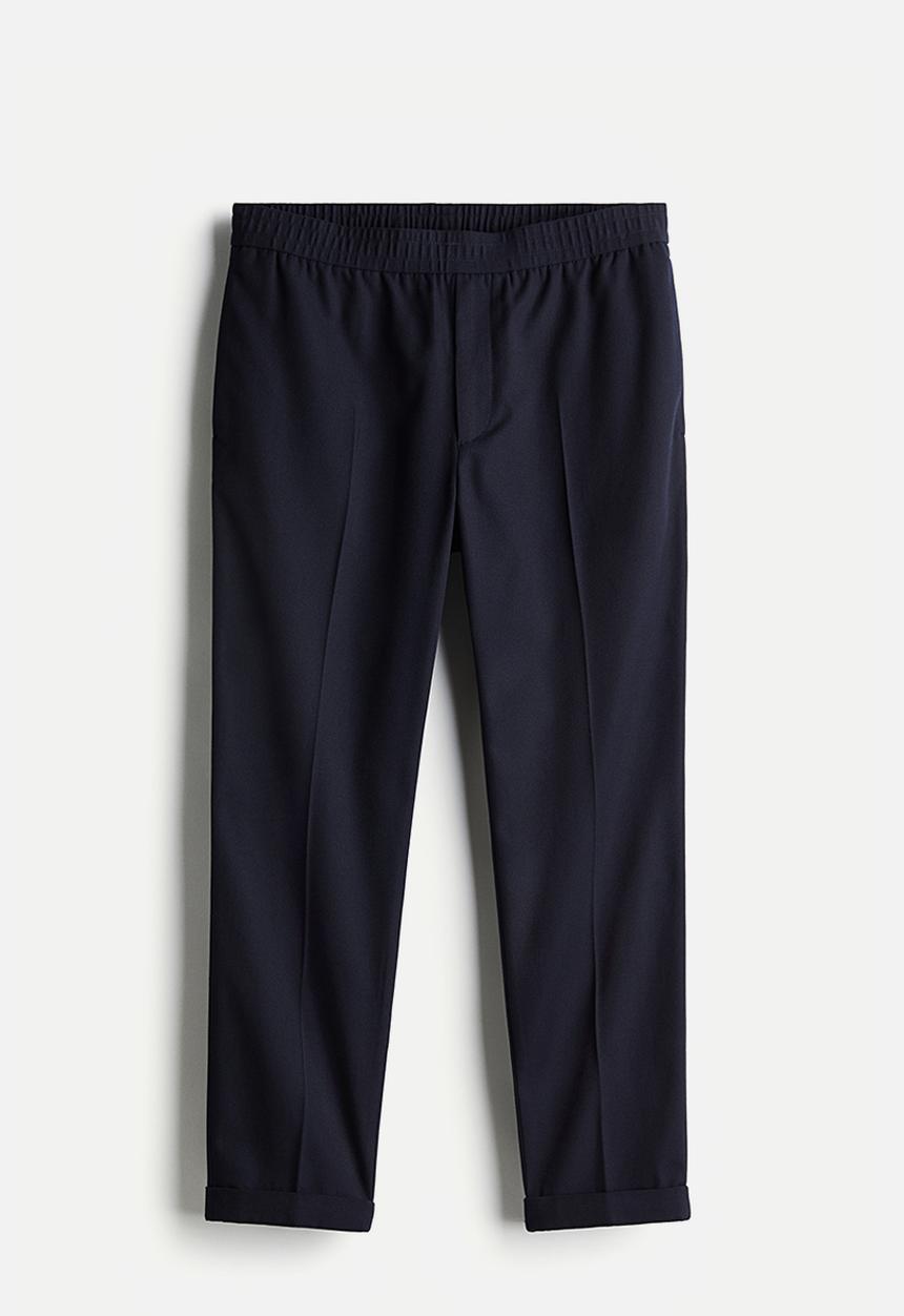H&M - Slim fit tailored joggers - navy