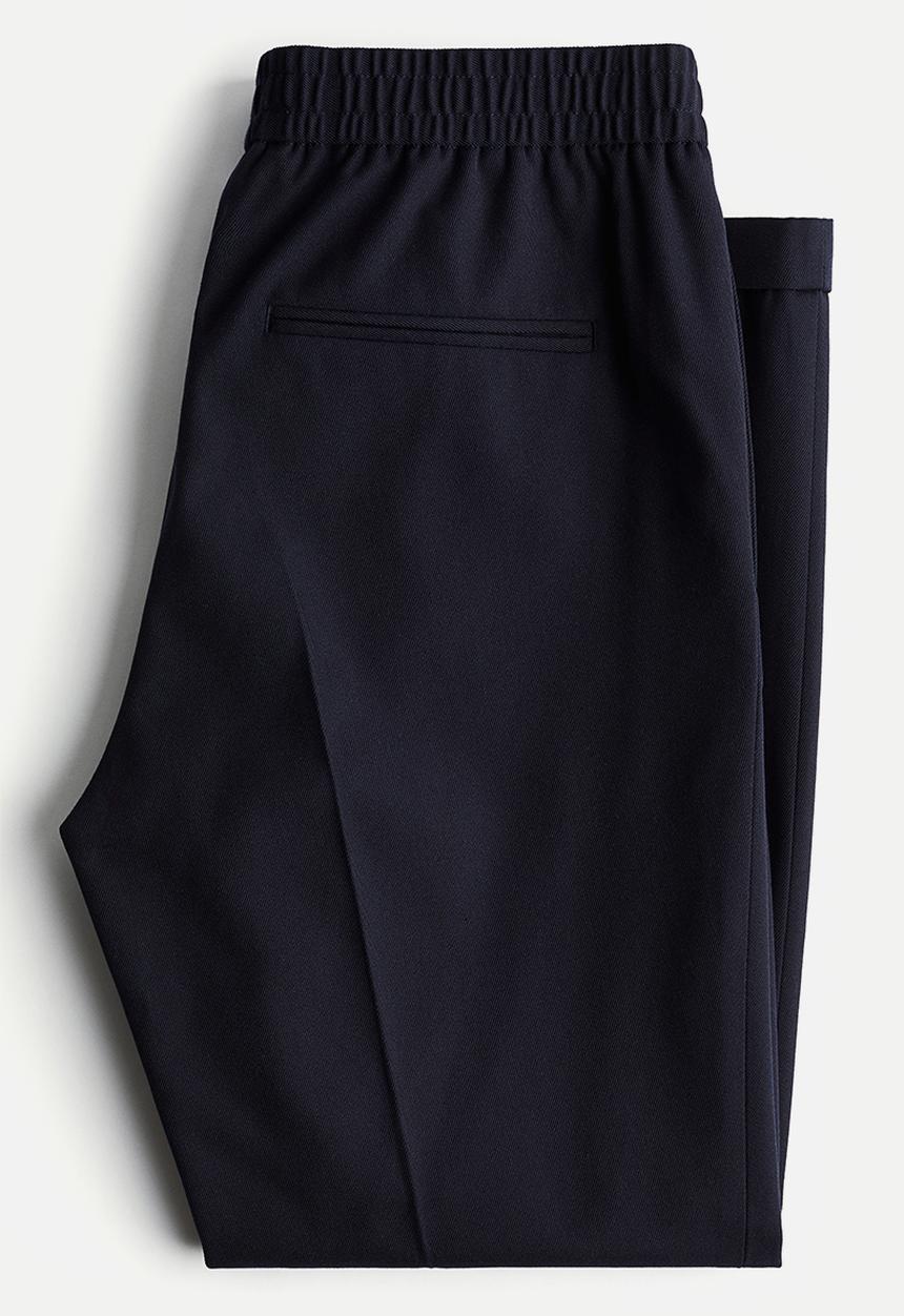 H&M - Slim fit tailored joggers - navy