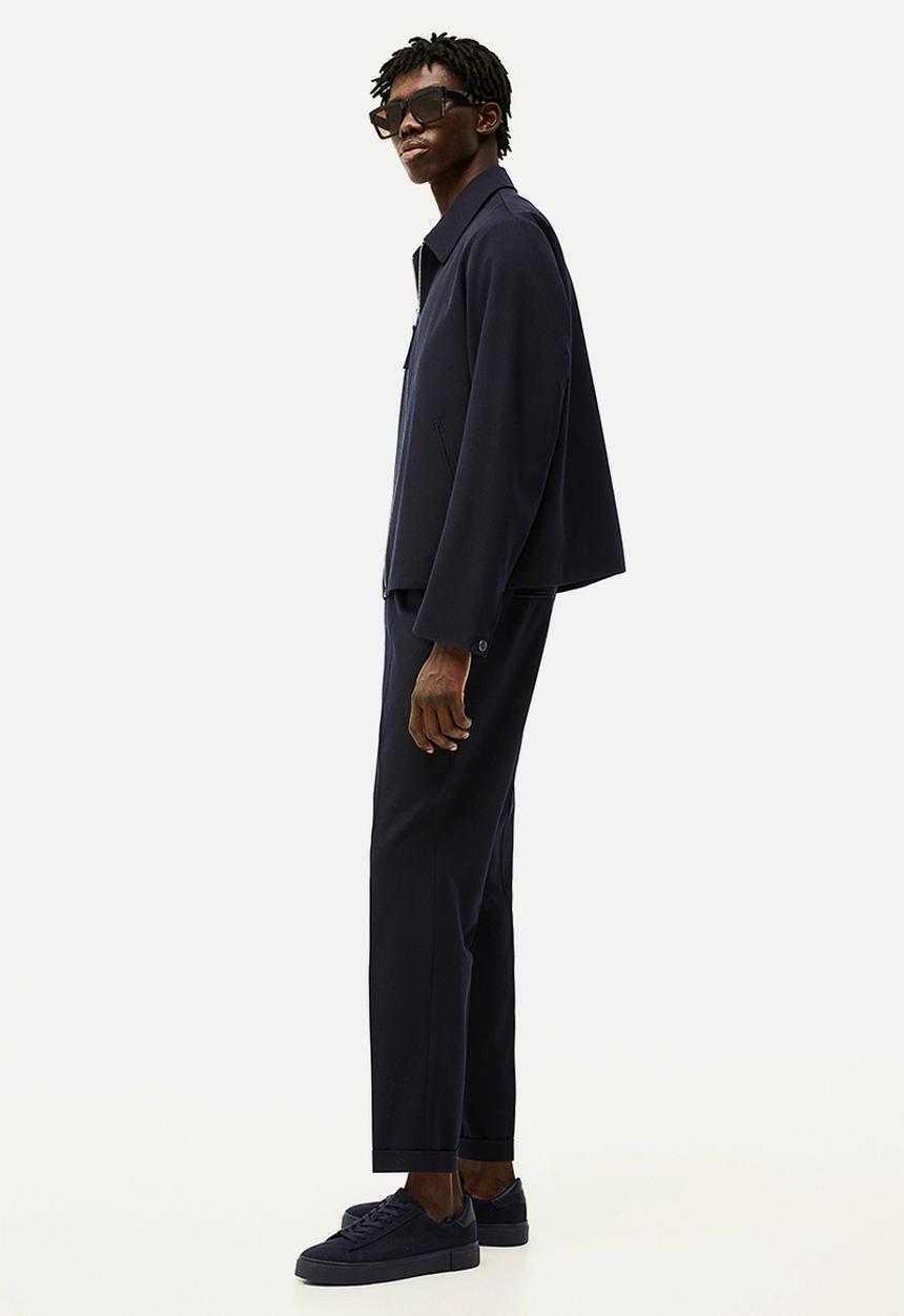 H&M - Slim fit tailored joggers - navy