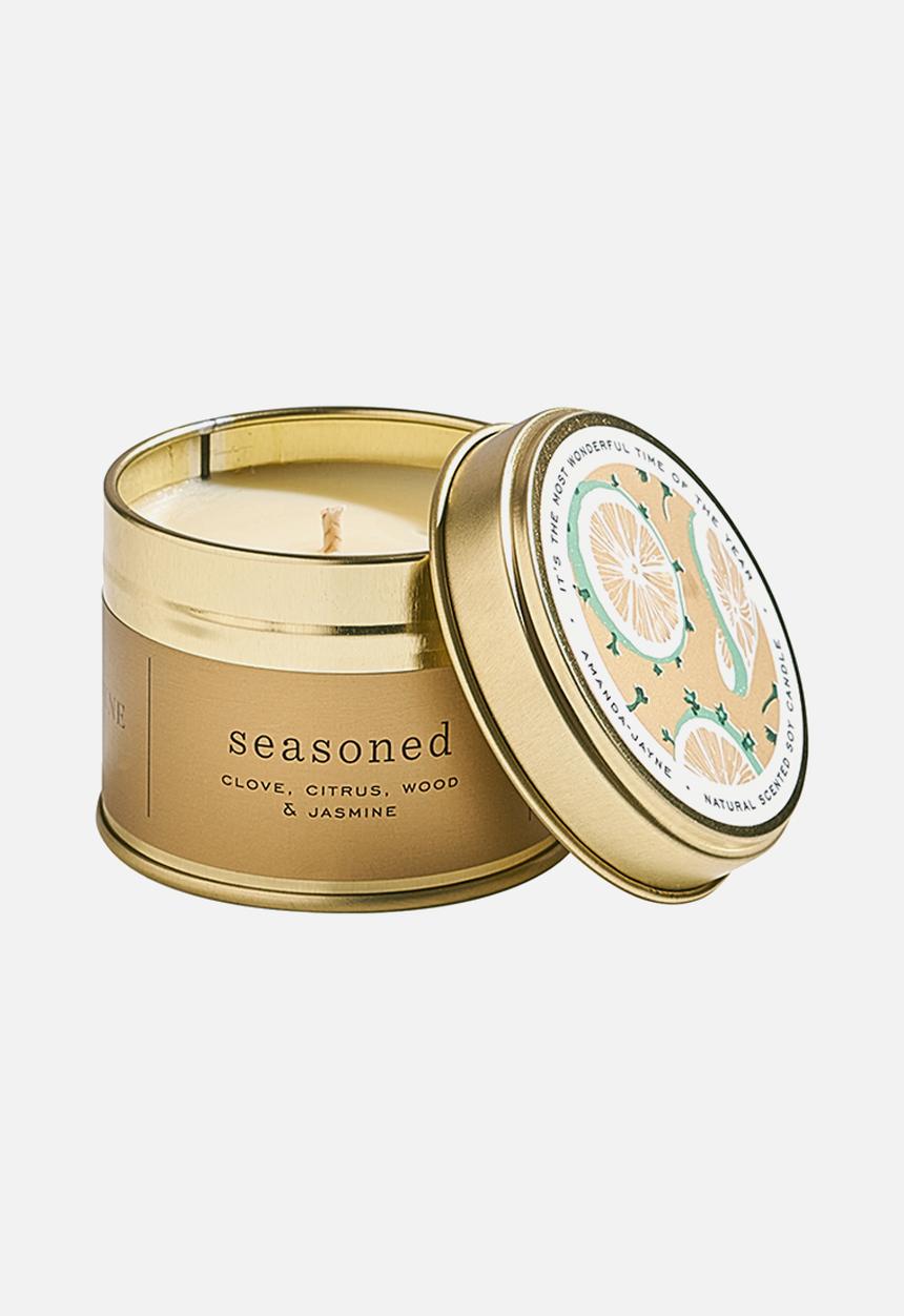 Amanda Jayne - Seasoned Gold Travel Candle Tin
