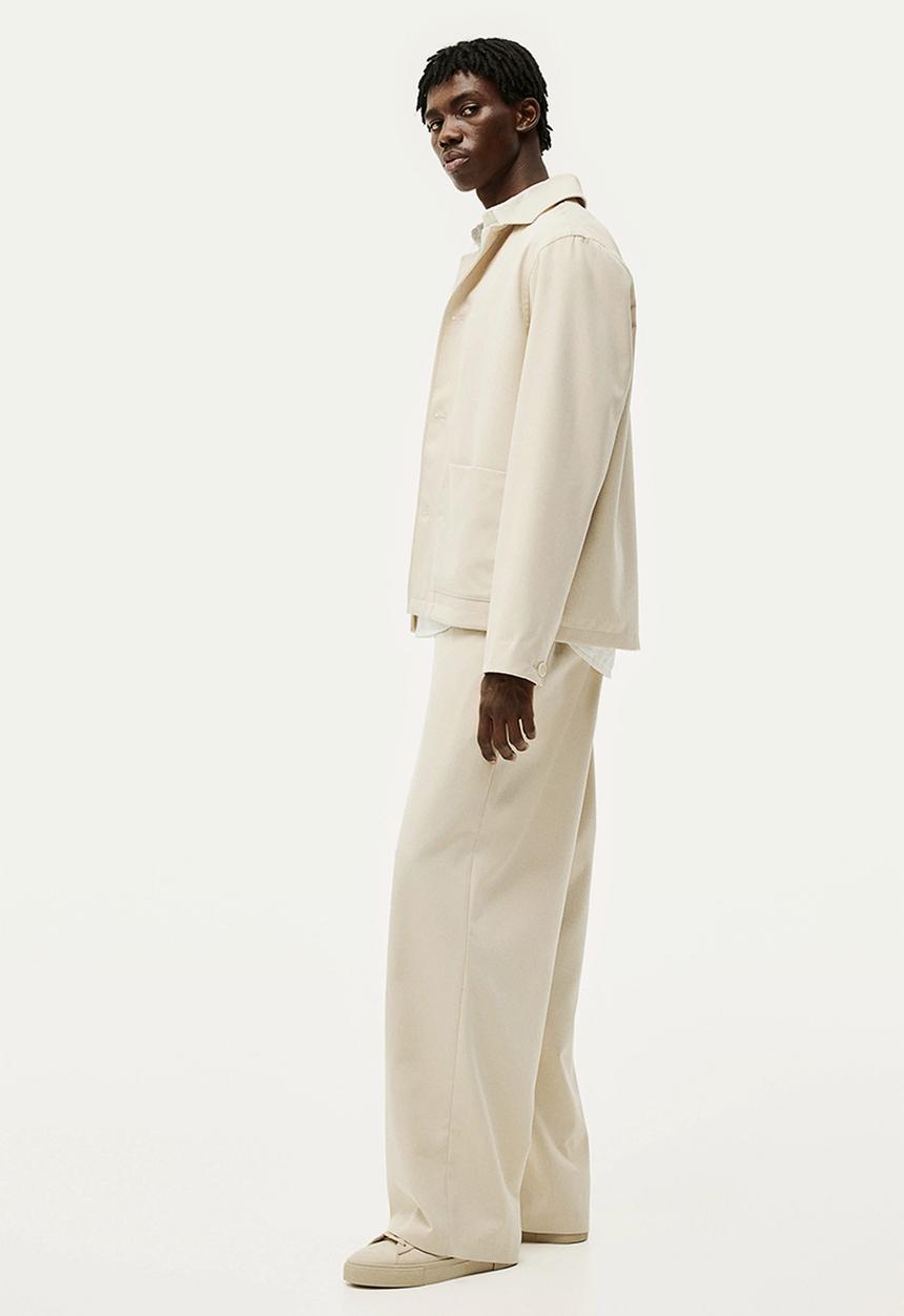 H&M - Loose fit twill joggers - beige