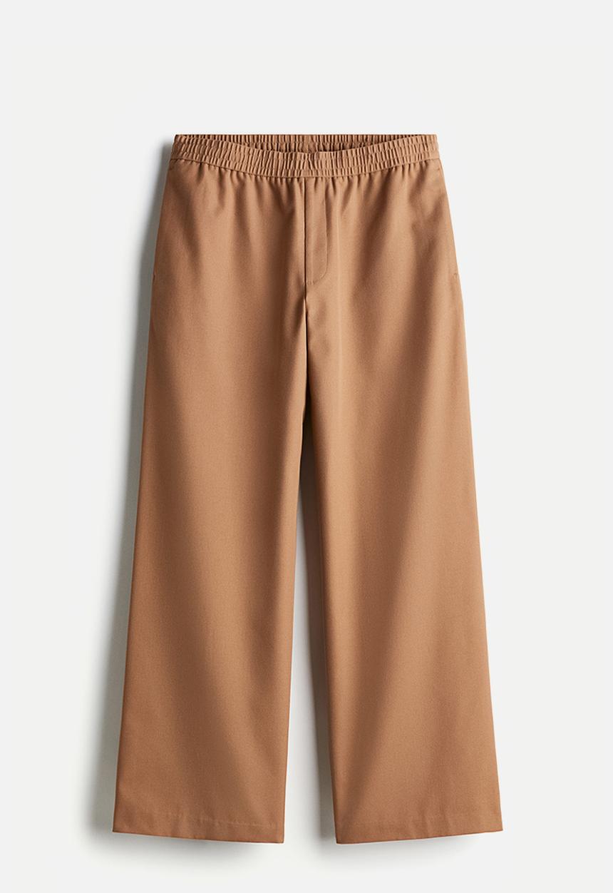 H&M - Loose fit twill joggers - light brown