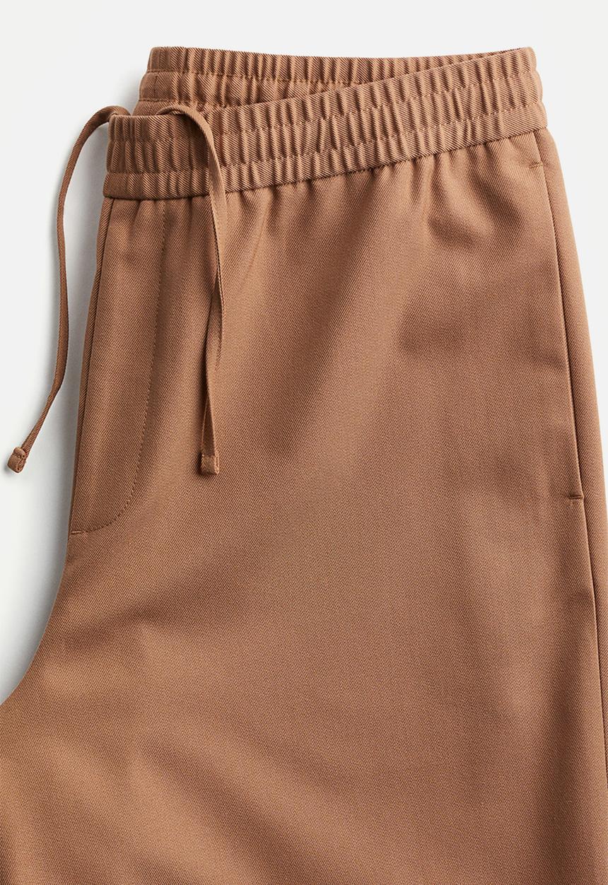 H&M - Loose fit twill joggers - light brown