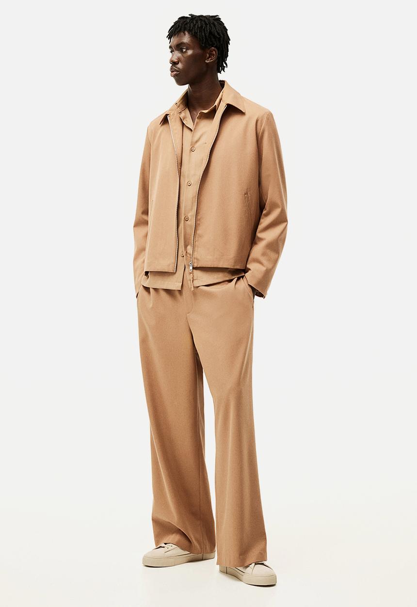 H&M - Loose fit twill joggers - light brown