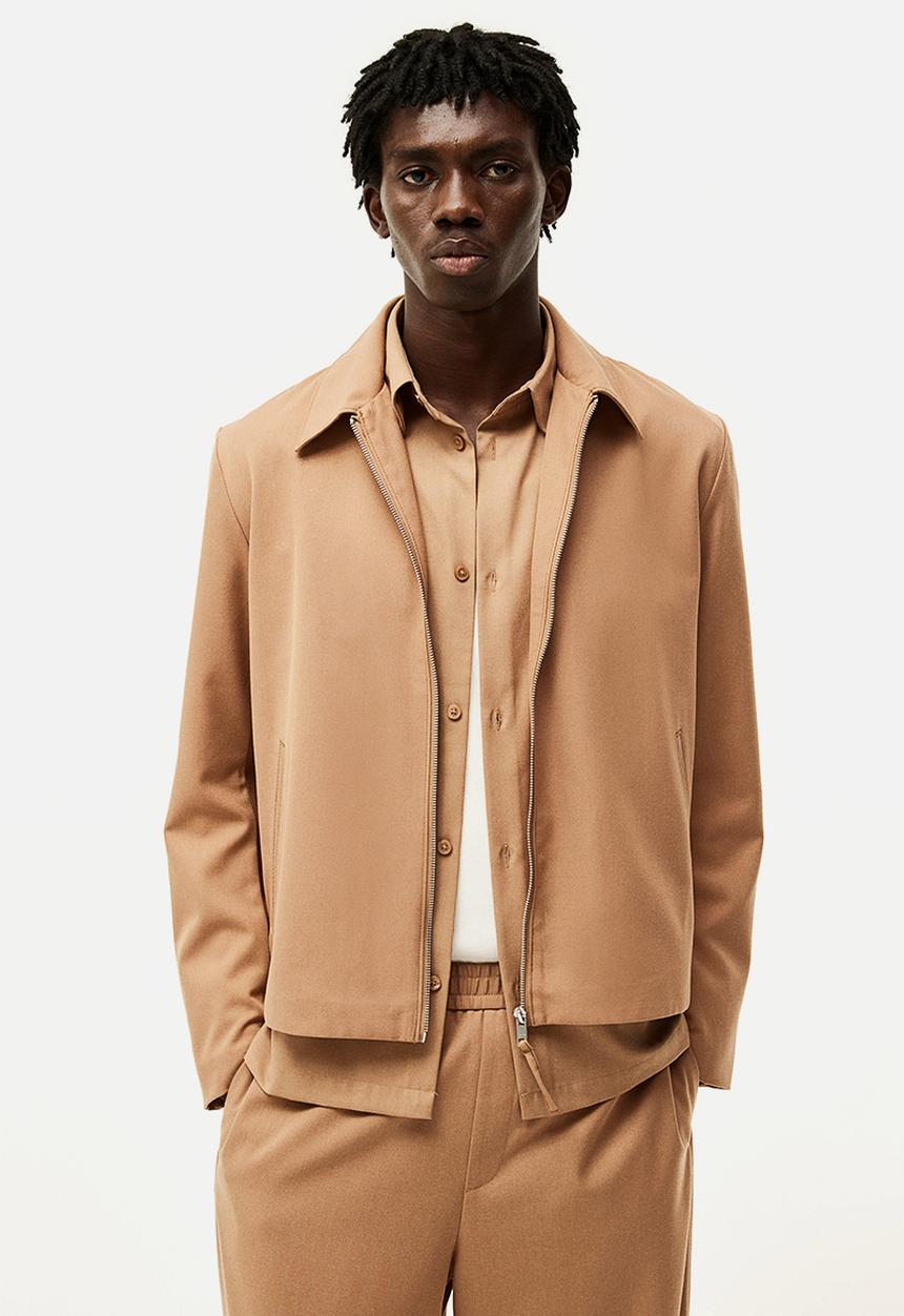 H&M - Loose fit twill joggers - light brown