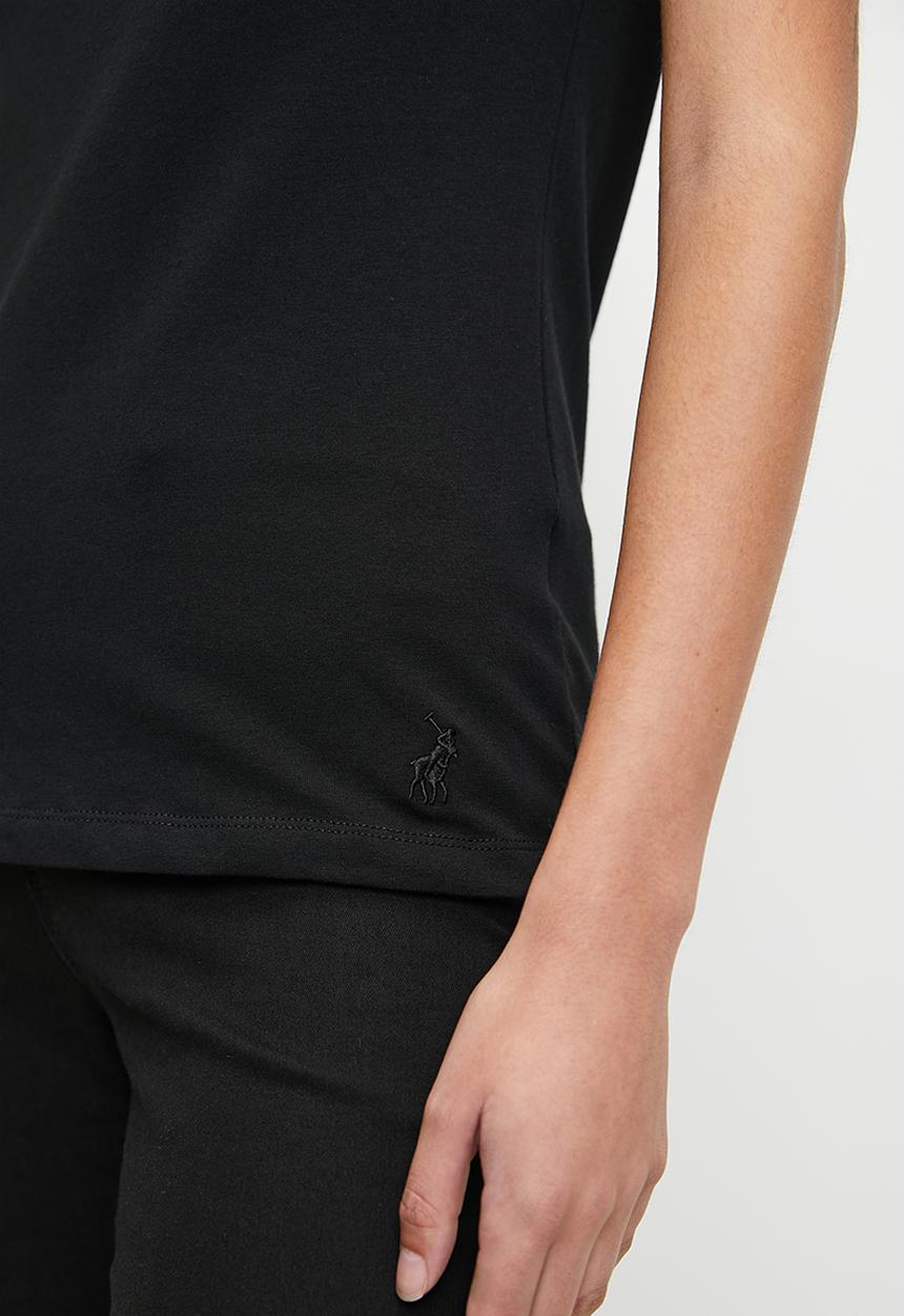POLO - Wmn Addison Beaded Short Slevee T-Shirt - Black